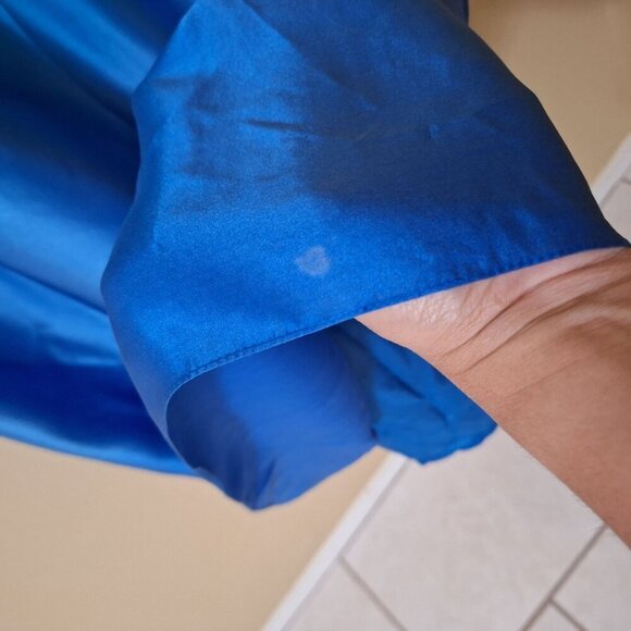 Betsey Johnson Womens Teal & Blue Ombre Silk Halter Maxi Dress Size‎ 0 Mermaid - Picture 7 of 16